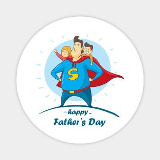 happy father's day - super dad Magnet